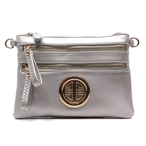 silver crossbody bag designer